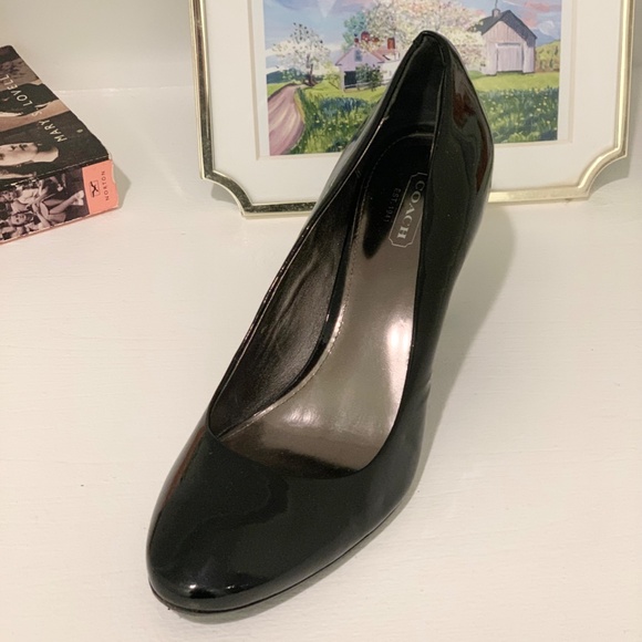Coach Black Patent Leather Heels - Picture 5 of 8